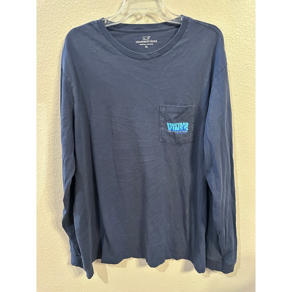 Vineyard Vines Long Sleeve T-Shirt Pocket Long Island Graphic XL
